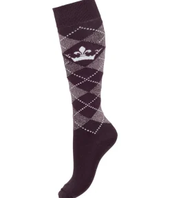 Chaussettes hautes Argyle Glitzer II