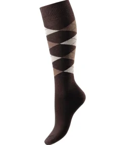 Chaussettes hautes à losanges Argyle