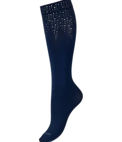 Chaussettes hautes à strass Glitter