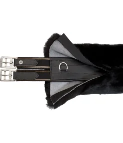 Fourreau de sangle en véritable fourrure d'agneau avec fermeture auto-agrippante