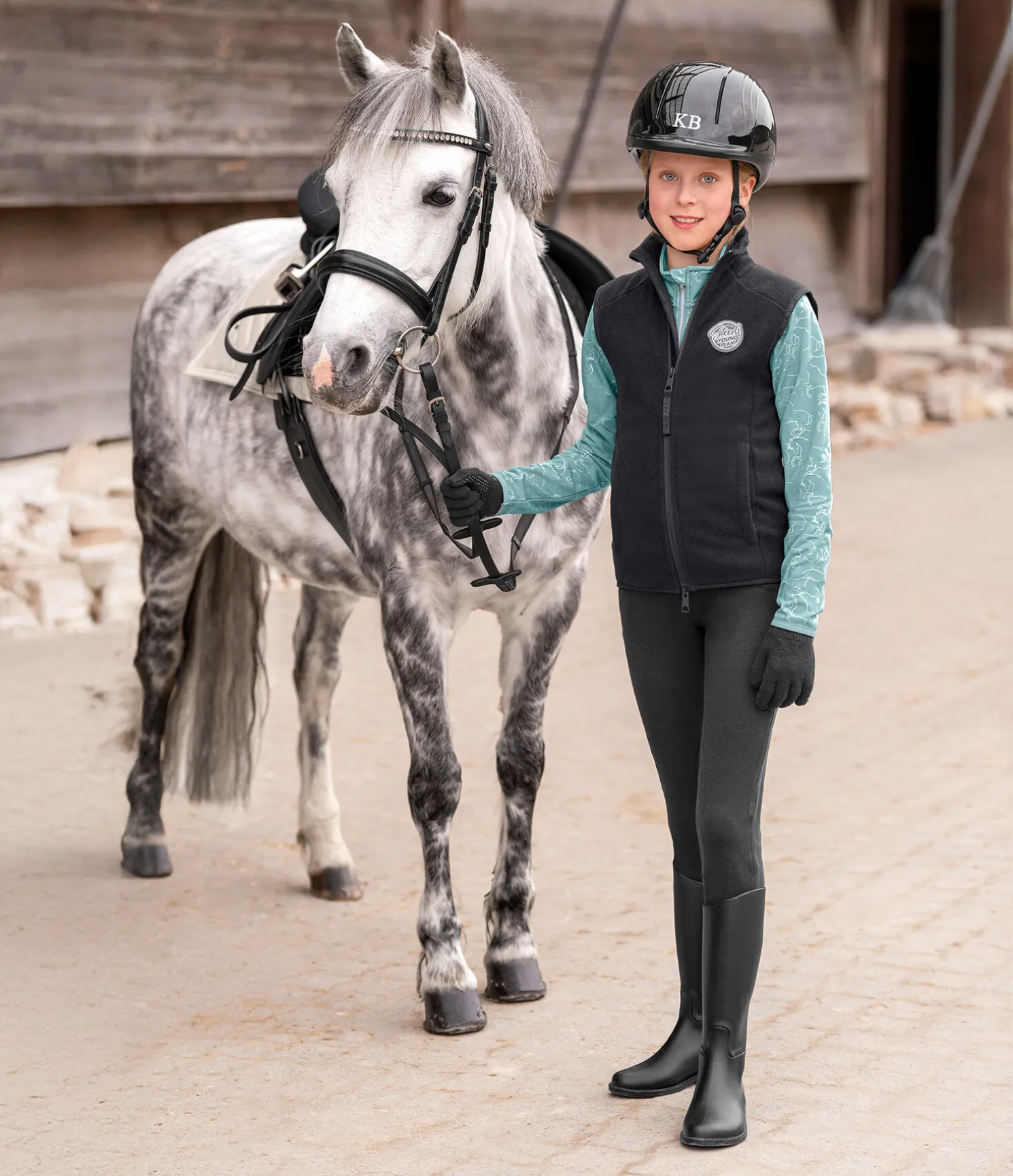 Gilet d'équitation en polaire enfant Magali
