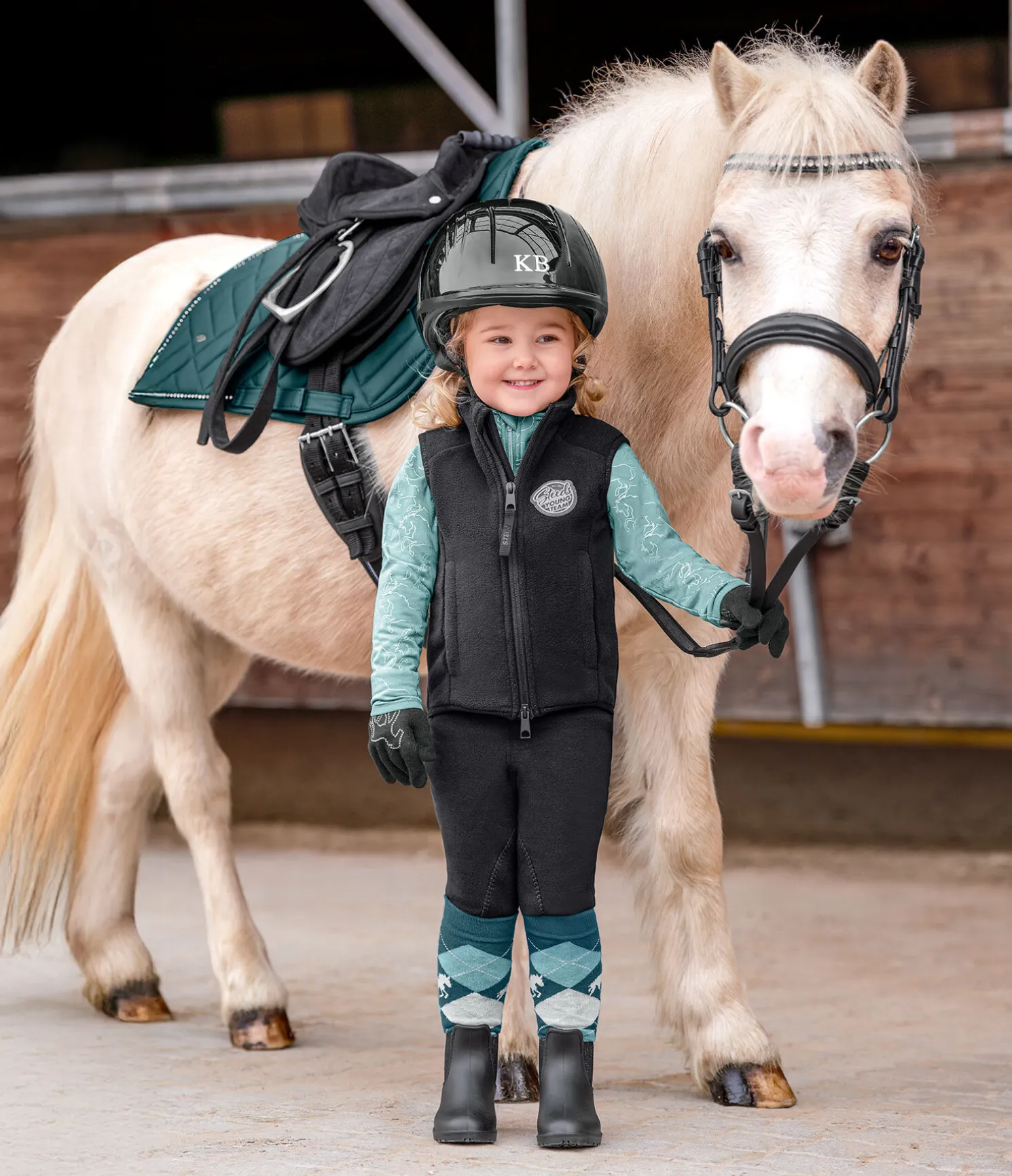 Gilet d'équitation en polaire enfant Magali