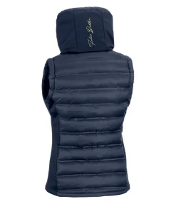 Gilet d'équitation softshell bi-matière à capuche Jessy