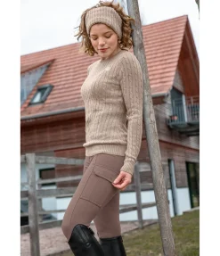 Legging d'équitation thermique à fond intégral grip Amber