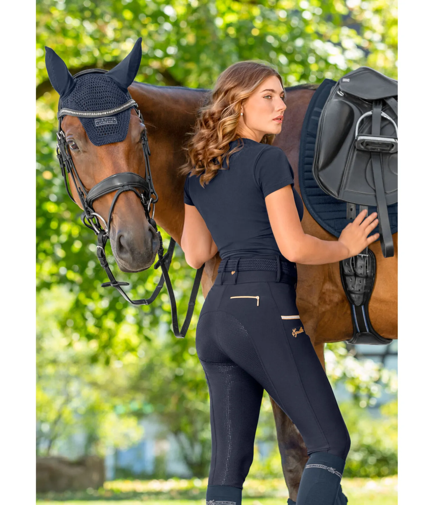 Pantalon d'équitation à fond intégral grip Tamina
