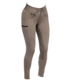 Pantalon d'équitation confort taille haute à fond intégral grip Juliane