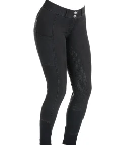 Pantalon d'équitation en jean à fond intégral grip Estelle