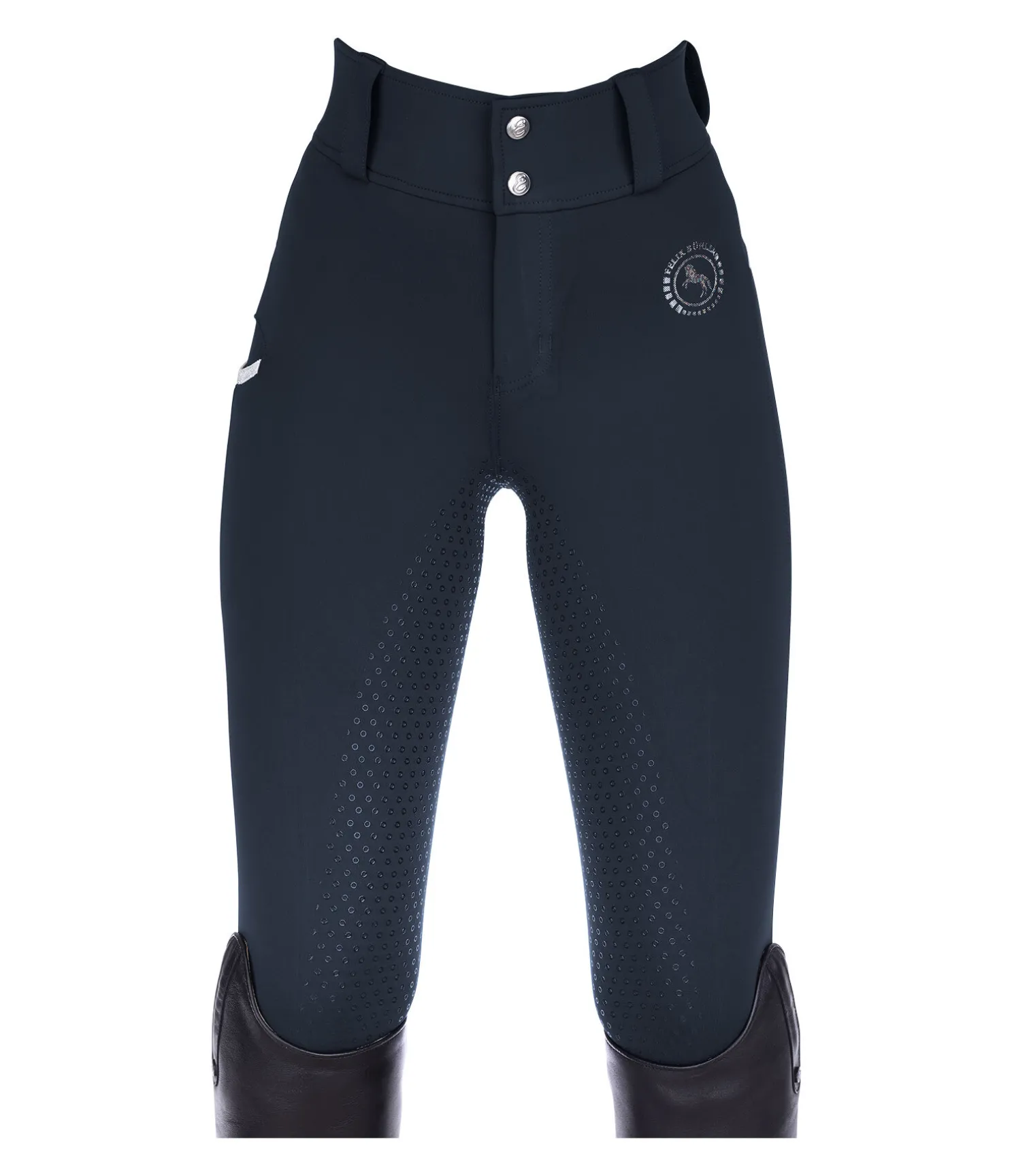 Pantalon d'équitation hybride à fond intégral grip enfant Jola