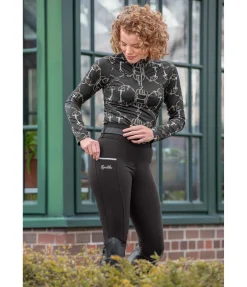 Pantalon d'équitation hybride à fond intégral grip Functional-Basic