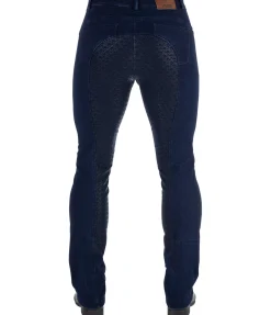 Pantalon d'équitation jodhpur en jean avec fond intégral grip homme Owen