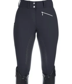 Pantalon d'équitation taille haute thermique à fond intégral grip Elodie