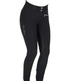 Pantalon d'équitation taille haute thermique à fond intégral grip Elodie