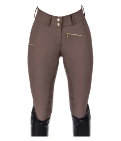 Pantalon d'équitation taille haute thermique à fond intégral grip Elodie