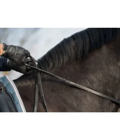 Rênes en cuir antidérapantes avec arrêtoirs