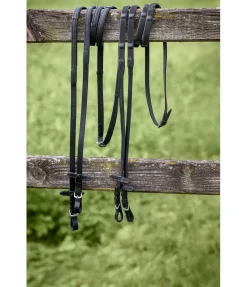 Rênes en cuir et caoutchouc antidérapant avec arrêtoirs