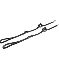 Rênes fixes en cuir avec anneaux en caoutchouc