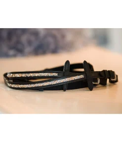Rênes sangle en cuir gras Crystal Diamond