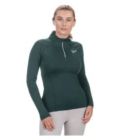 T-shirt technique zippé à manches longues Lea