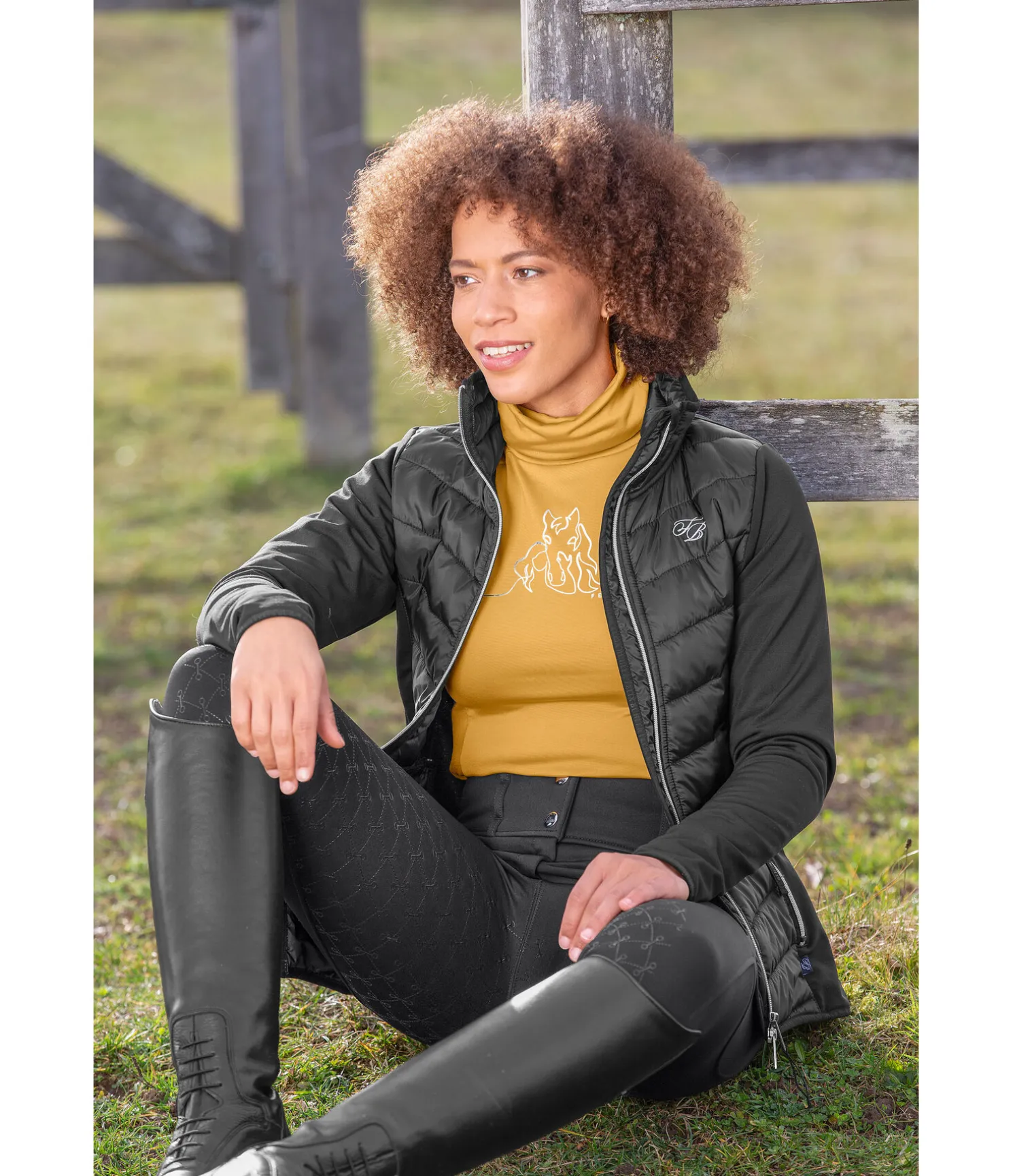 Veste d'équitation bi-matière Amelia