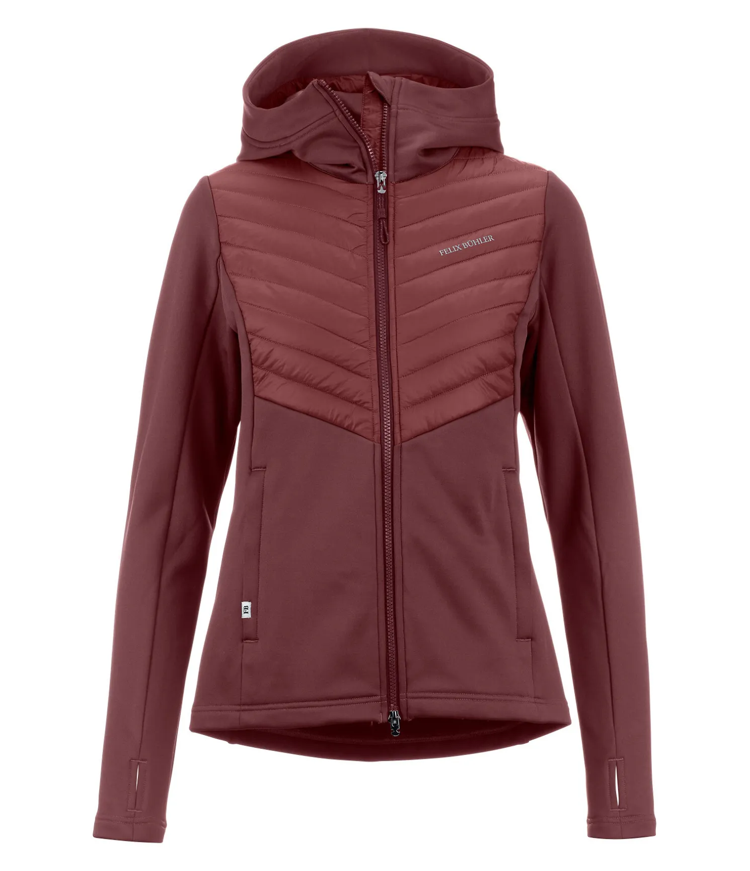 Veste d'équitation bi-matière à capuche Mara