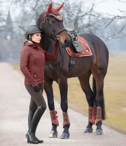 Veste d'équitation bi-matière à capuche Mara