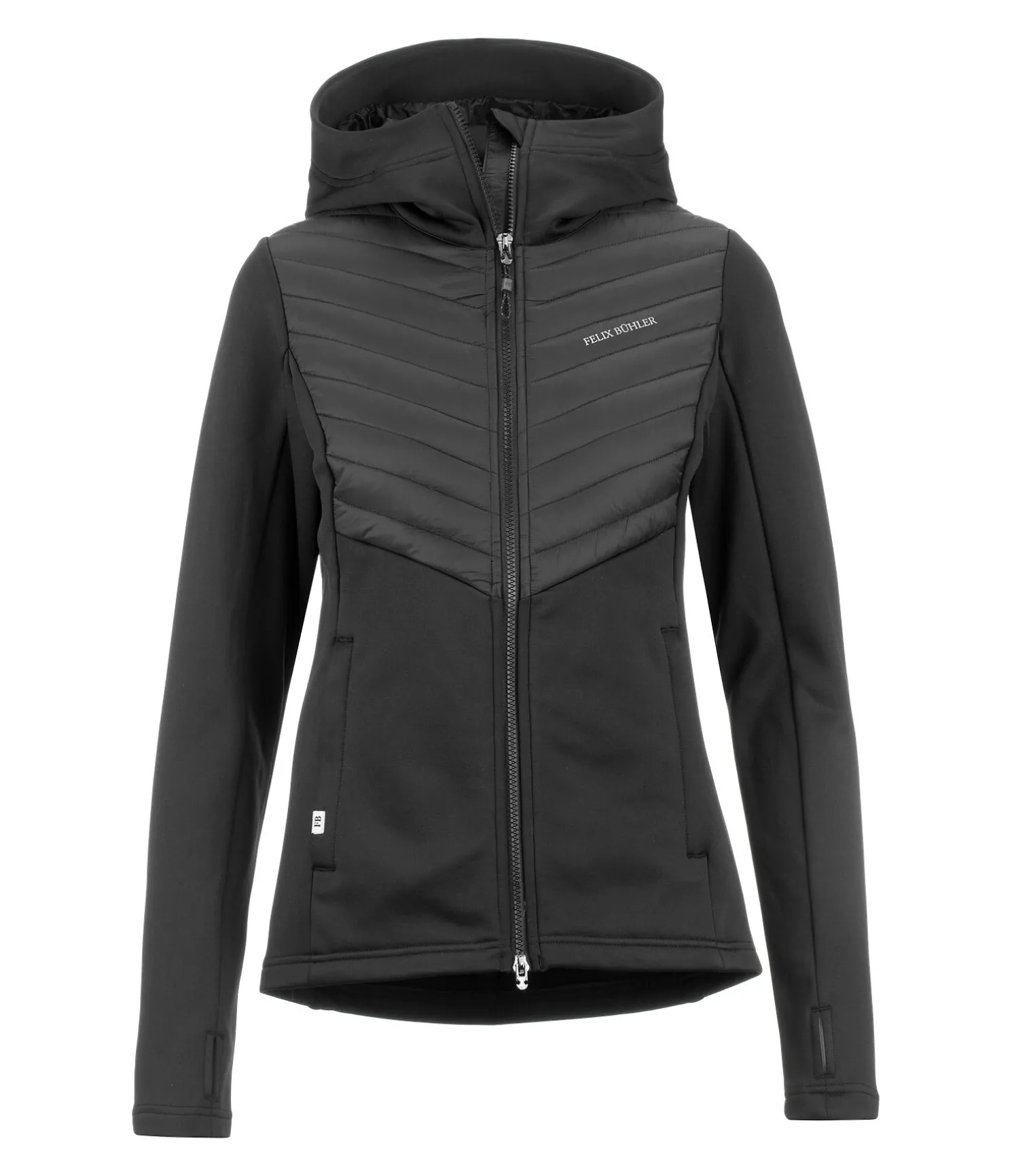 Veste d'équitation bi-matière à capuche Mara